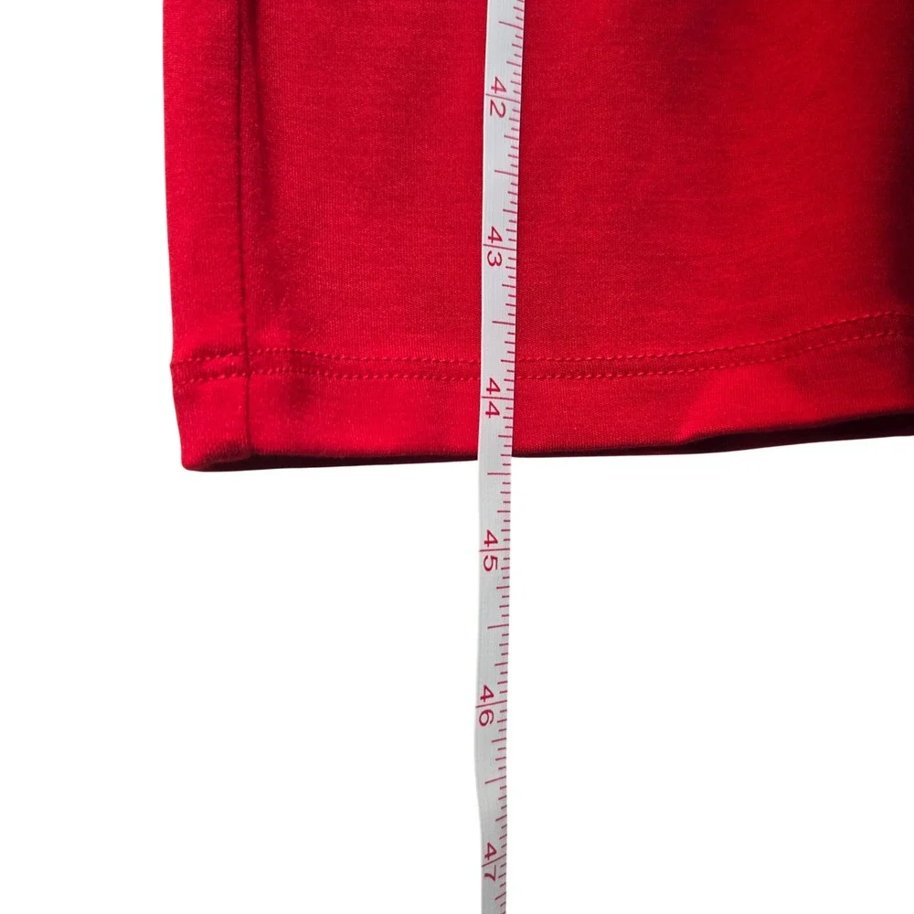 Lauren Ralph Lauren Tie-front sleeveless Jersey Sheath Dress Red 1X Minimalist - Picture 7 of 10